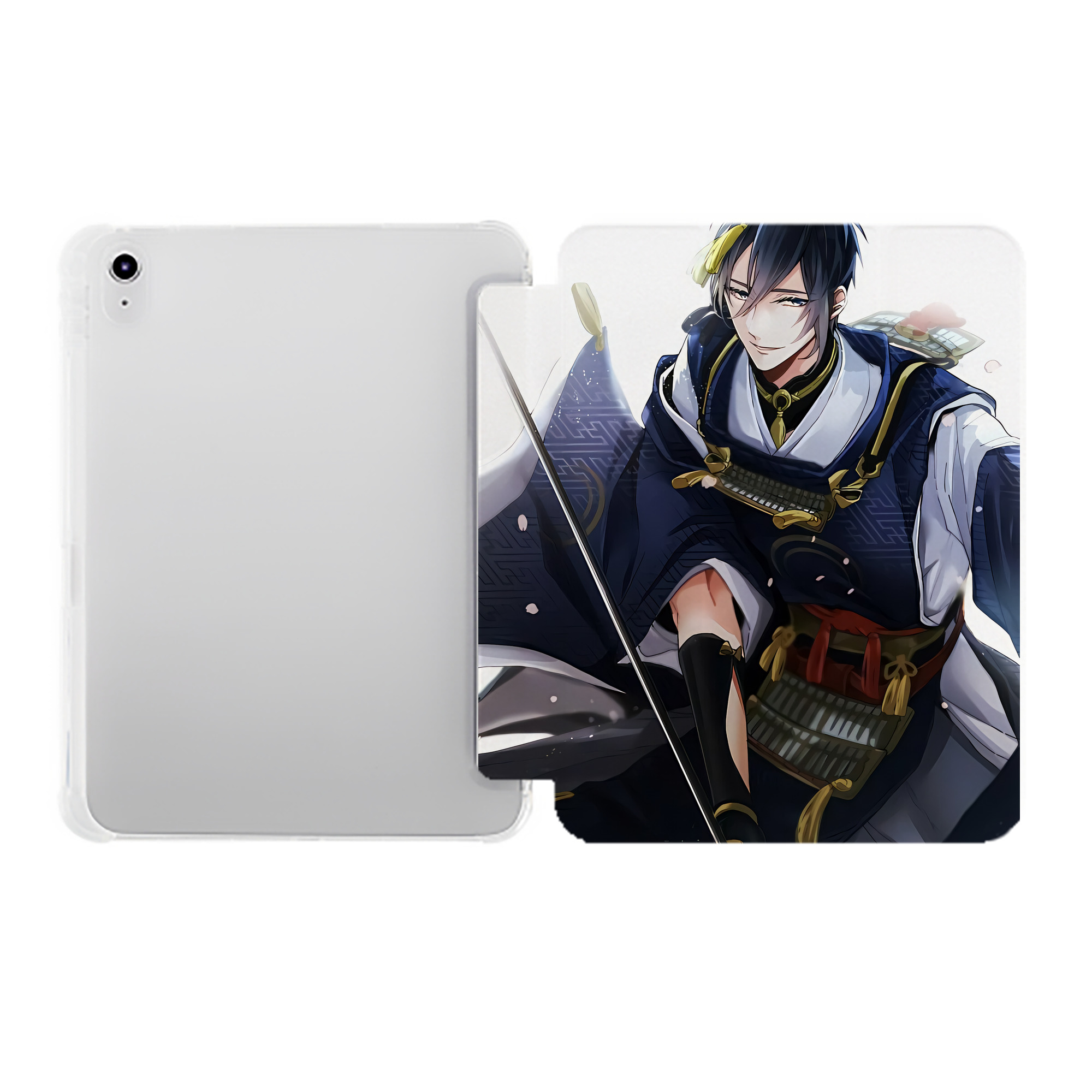 （画像用） 刀剣乱舞 Touken Ranbu IPad ケース ペン収納付き 三つ折りスタンド PUレザー×シリコン 対応機種9.5/10.5/10.9インチ